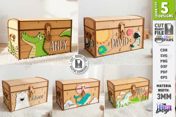 Download Wooden Kids Treasure Chest Laser Cut Set - Kids Collection