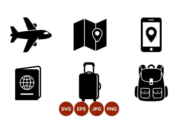 Download Black Travel Icon Set - Travel icon set Collection