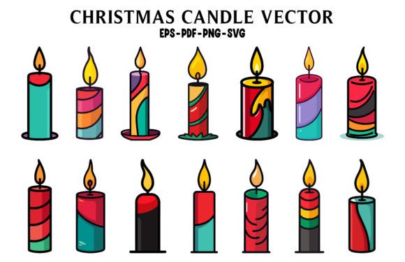 Download Christmas Candle Clipart SVG Bundle - Christmas candle clipart Collection
