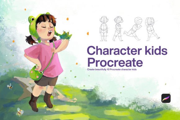 Download 10 Character Kids Stamps Procreate - Kids Collection