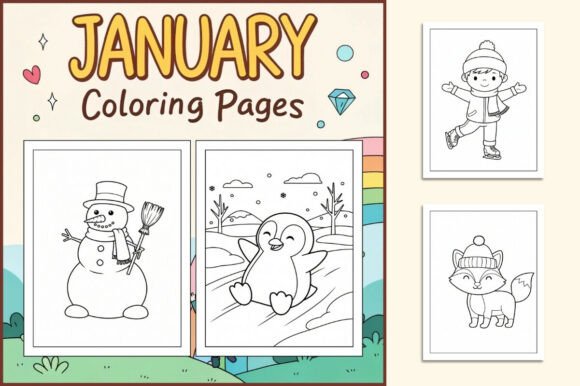 Download January Coloring Pages for Kids - Kids Collection