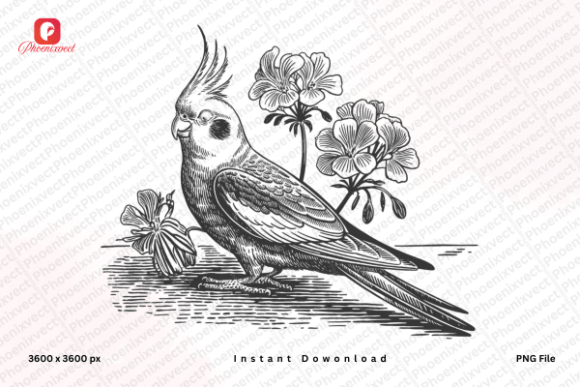 Download Hand Drawn Bird Cockatiel Bird PNG - Hand drawn Collection